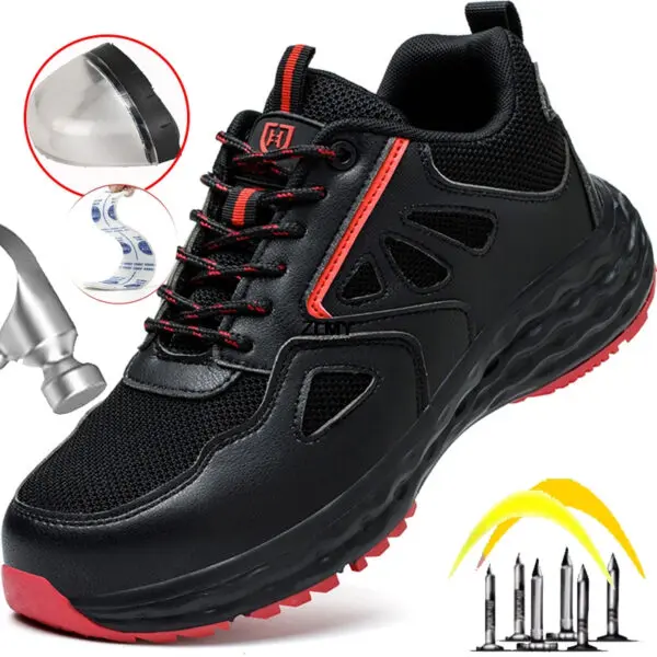 Light Men's Safety Shoes Insulation 6kv Work Safety Boots without Metal Breathable Man Working Boots Puncture Proof Sneakers New - Image 3