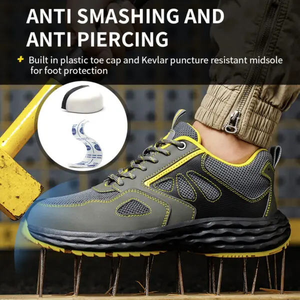 Light Men's Safety Shoes Insulation 6kv Work Safety Boots without Metal Breathable Man Working Boots Puncture Proof Sneakers New - Image 4