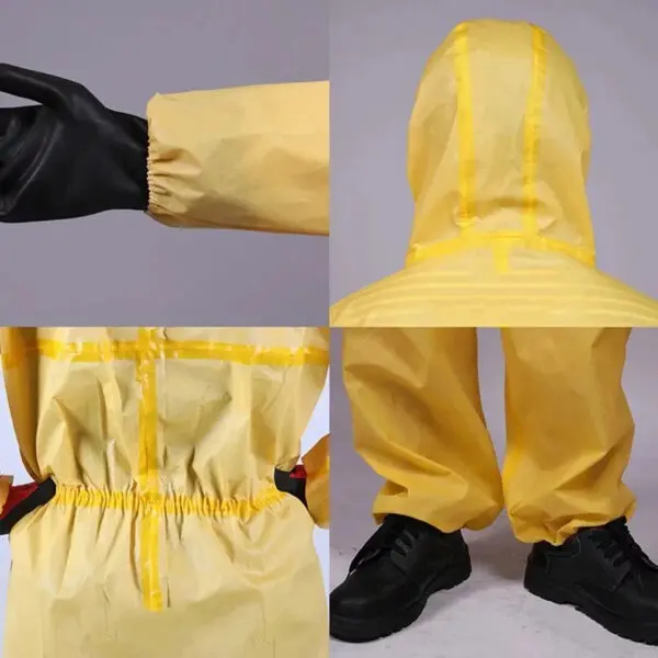 One Piece Chemical Work Coverall Protective Clothing Hazardous Chemical Liquid Sulfuric Acid And Alkali Resistant Protection - Image 4