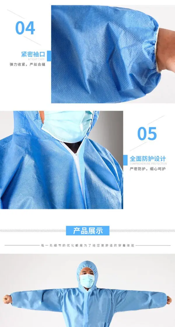 Disposable Breathable Dustproof Water Oil Resist Work Safety Clothing Anti Dust Spary Painting Decorating Labour Coverall Suit - Image 5