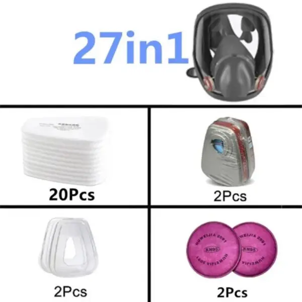6800 Anti-Fog Full Face Gas Mask with Dust Filter for Industrial Paint, Spray, Vaccination, Safety, and Formaldehyde Protection - Image 7