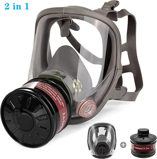 Full face respirator - mask with 40 mm gas filter canister for industrial gases, chemical, polishing, welding, spraying Gas mask - Image 8