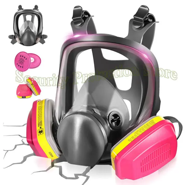 Full Face Respirator 6800 Mask NIOSH Silicone Face Seal Reusable Respirator Mask with Filters 60923 2097 for Paint Spray Dust