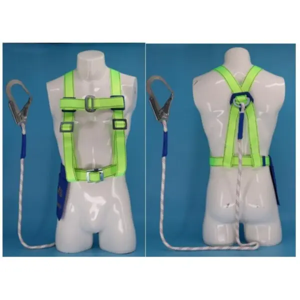 Half-body Three-point Anti-drop Seat Belt High-altitude Work Fall Protection Construction Polyester Double-back Seat Belt - Image 5