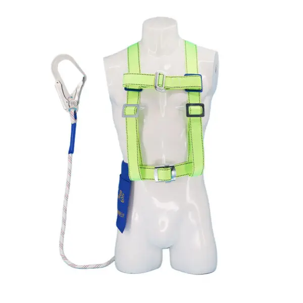 Half-body Three-point Anti-drop Seat Belt High-altitude Work Fall Protection Construction Polyester Double-back Seat Belt - Image 6