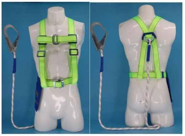 Half-body Three-point Anti-drop Seat Belt High-altitude Work Fall Protection Construction Polyester Double-back Seat Belt - Image 7