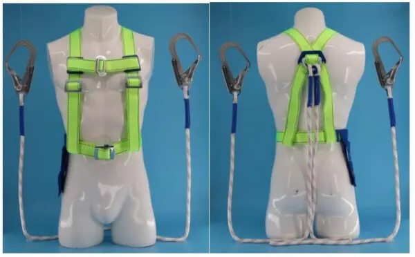 Half-body Three-point Anti-drop Seat Belt High-altitude Work Fall Protection Construction Polyester Double-back Seat Belt - Image 8