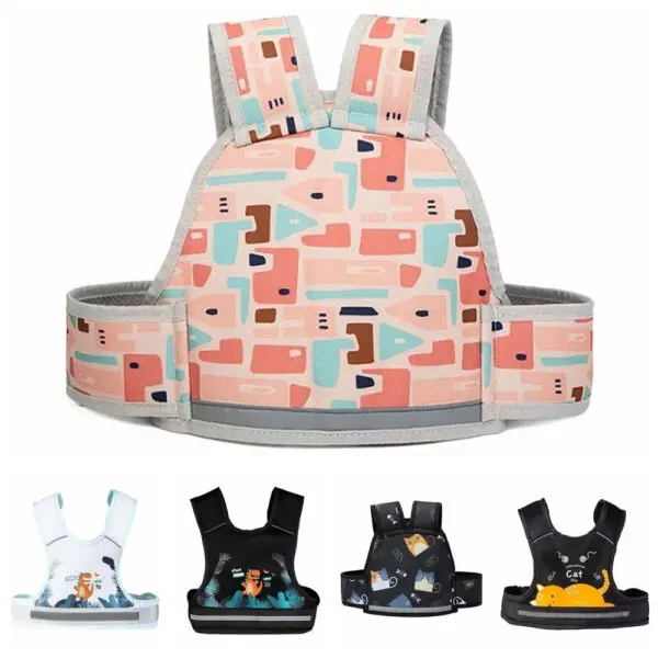 Composite Sponge Motorcycle Seat Vest Strap Oxford Cloth Adjustable Kids Safety Seat Harness Sturdy Breathable Chest Safe Belt - Image 5