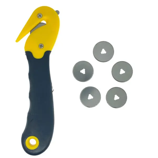 1PC Hook Fixed discs Knives TPR Safety Knife Box Carton Opener ABS Ergonomic Plastic Handle Multifunction Cutting Tools Cutter - Image 4