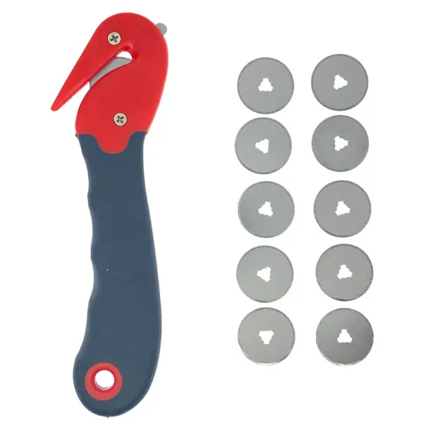 1PC Hook Fixed discs Knives TPR Safety Knife Box Carton Opener ABS Ergonomic Plastic Handle Multifunction Cutting Tools Cutter - Image 5