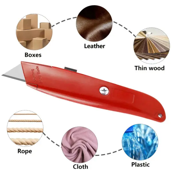 2Pack Utility Knife Box Cutter Retractable Blade Heavy Duty Utility Knife Retractable, Secure Locking,or Home, Office, School - Image 5