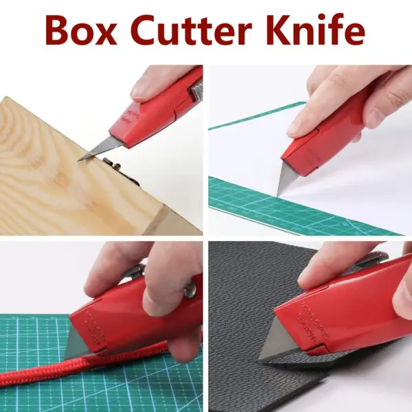 2Pack Utility Knife Box Cutter Retractable Blade Heavy Duty Utility Knife Retractable, Secure Locking,or Home, Office, School - Image 6