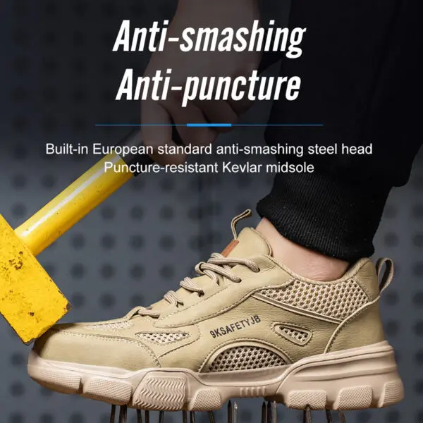 New Unisex Safety Shoes Men Work Sneakers Indestructible Safety Boots Women Shoes Men Steel Toe Shoes Sport Style - Image 2