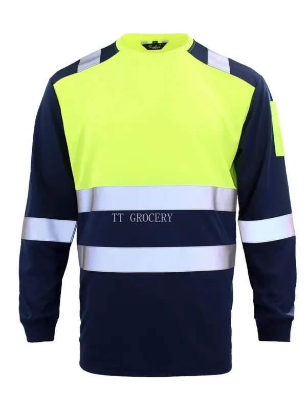High Visibility Safety Work Shirts Summer Breathable Work T Shirt Reflective T-shirt Quick Dry Hi Vis Shirts Safety Clothing - Image 6