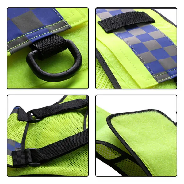 Multi Pocket Construction Vest Police Traffic Road Safety Protection Night Duty Working Clothes Hi Vis Workwear - Image 3