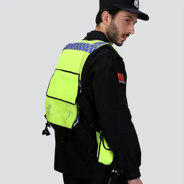 Multi Pocket Construction Vest Police Traffic Road Safety Protection Night Duty Working Clothes Hi Vis Workwear - Image 5