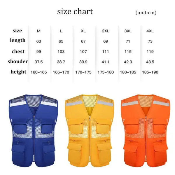 Summer Thin Mesh Vest Outdoor Sports for Jackets Bigsize Sleeveless Vest Multi Pockets Casual Work Wear Camping Fishing Vests - Image 6