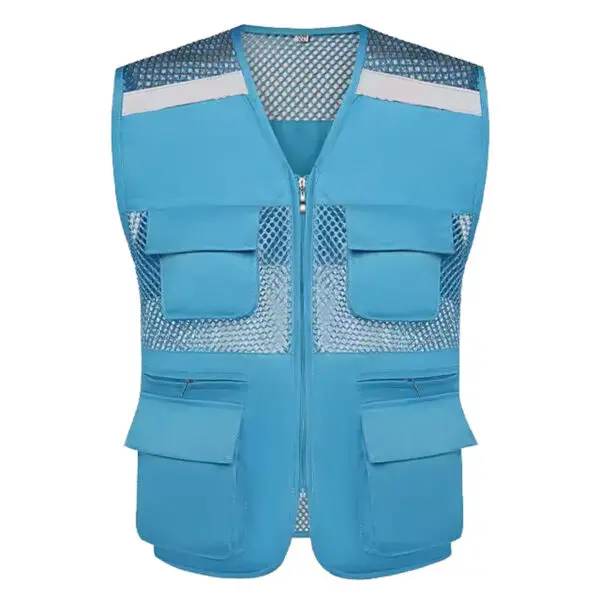 Summer Thin Mesh Vest Outdoor Sports for Jackets Bigsize Sleeveless Vest Multi Pockets Casual Work Wear Camping Fishing Vests - Image 8