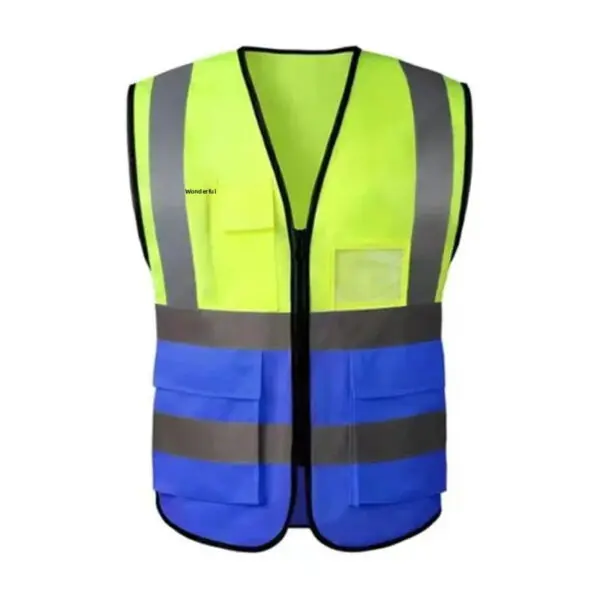 Multicolor Pocket Volunteer Traffic Logo Vest Work Uniform Party Member Volunteer Suit Advertising Shirt Order Loose Fit Men's V