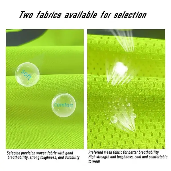 High Visibility Labor Protection Vests, Work Clothes, Motorcycle and Bicycle Sports Outdoor Safety Suits, Eye-catching Jackets - Image 3