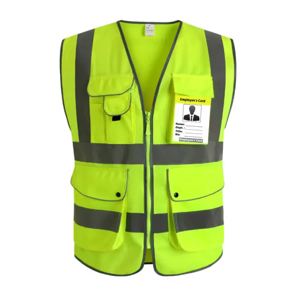 Pink Work Vest For Women Hi Vis Vest With Pockets And Zipper Uniforms - Image 8