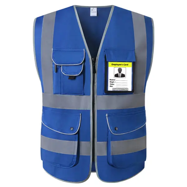 Pink Work Vest For Women Hi Vis Vest With Pockets And Zipper Uniforms - Image 12