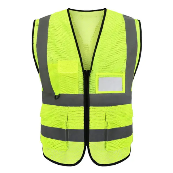 Construction Site Environmental Sanitation Reflective Clothing Fluorescent Mesh Safety Reflective Tank Top Peach Heart Mesh Yell - Image 8