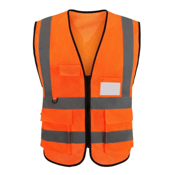 Construction Site Environmental Sanitation Reflective Clothing Fluorescent Mesh Safety Reflective Tank Top Peach Heart Mesh Yell - Image 9
