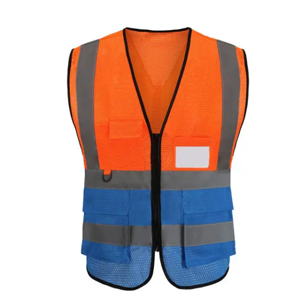 Construction Site Environmental Sanitation Reflective Clothing Fluorescent Mesh Safety Reflective Tank Top Peach Heart Mesh Yell - Image 10