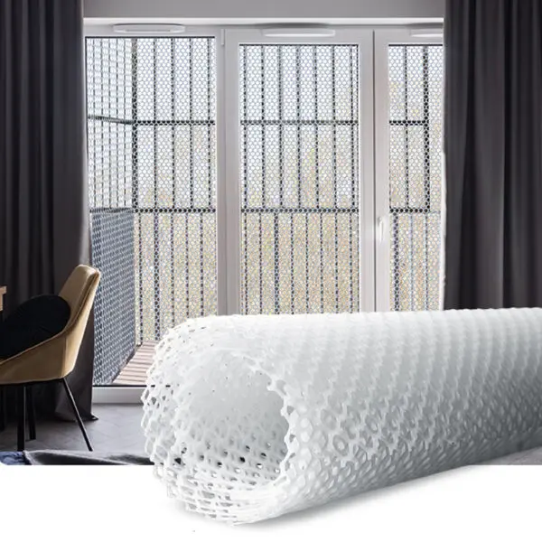White Balcony Cat Pet Anti-Falling Net Garden Backyard Fence Mesh ...