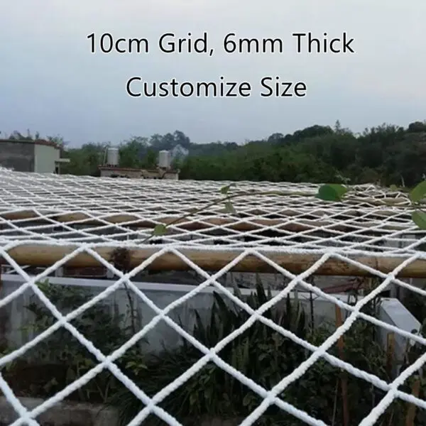 White Soft Nylon Safety Netting Building Safety Net Deck Anti Falling Net Children's Stair Balcony Protective Net 10cm Grid
