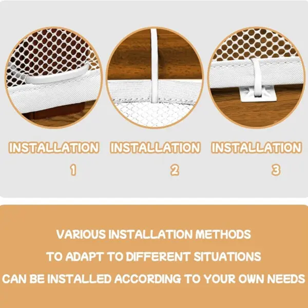 Kids Stairs Safety Net Durable Child Safety Protective Net Multipurpose Bannister Guard Deck Fence Fine Mesh for Balcony Stairs - Image 3
