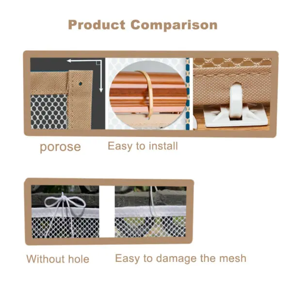 Kids Stairs Safety Net Durable Child Safety Protective Net Multipurpose Bannister Guard Deck Fence Fine Mesh for Balcony Stairs - Image 5