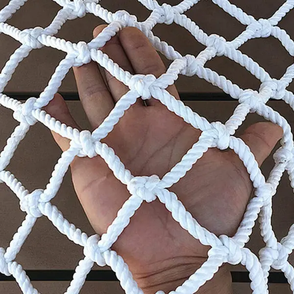 White Nylon Safety Net Construction Flame Retardant Safety Net Workplace Fall Protection Net Isolation Fence - Image 3
