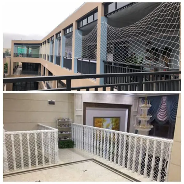White Nylon Safety Net Construction Flame Retardant Safety Net Workplace Fall Protection Net Isolation Fence - Image 4