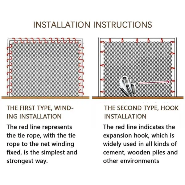 White Nylon Safety Net Construction Flame Retardant Safety Net Workplace Fall Protection Net Isolation Fence - Image 5