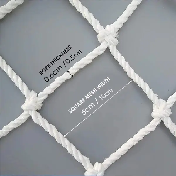 White Nylon Safety Net Construction Flame Retardant Safety Net Workplace Fall Protection Net Isolation Fence - Image 6