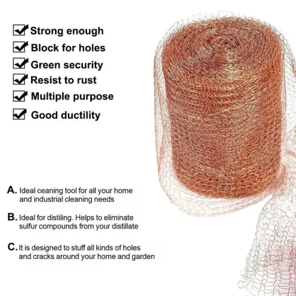 Anti-Pest Copper Mesh Anti-snail Copper Wire Net Signal Shielding Net Rodent Copper Wire Net Wire Protceted Plant Garden Supplie - Image 4
