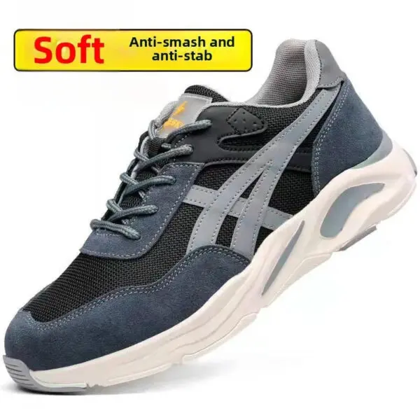 New Lightweight and Breathable Labor Protection Shoes for Men and Women Anti Smashing and Anti Piercing Steel Toe Safety Shoes - Image 6