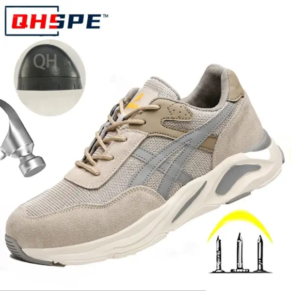 New Lightweight and Breathable Labor Protection Shoes for Men and Women Anti Smashing and Anti Piercing Steel Toe Safety Shoes - Image 7