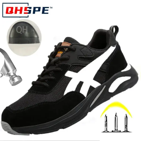 New Lightweight and Breathable Labor Protection Shoes for Men and Women Anti Smashing and Anti Piercing Steel Toe Safety Shoes - Image 8