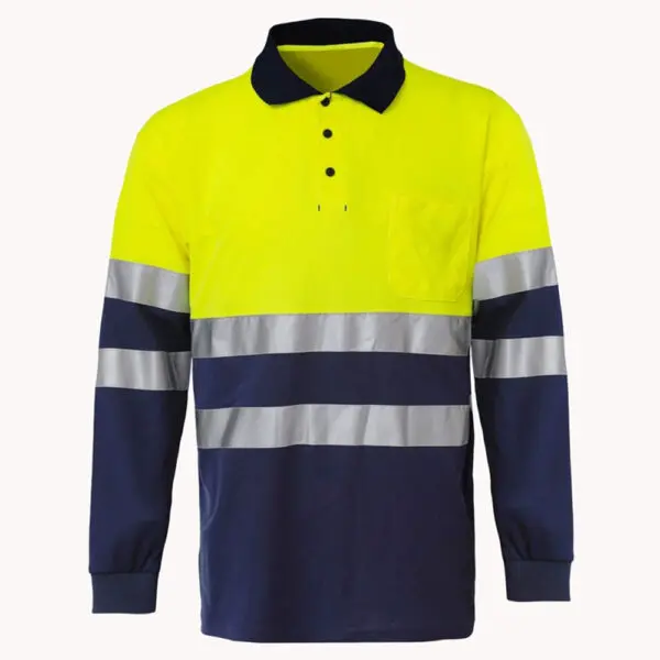 Work Hi Vis Polo T-Shirt High Visibility Reflective Tape Reflective Pants Man Work High Visibility Workwear - Image 8
