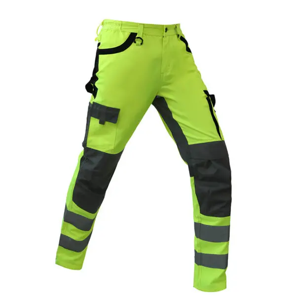 Work Hi Vis Polo T-Shirt High Visibility Reflective Tape Reflective Pants Man Work High Visibility Workwear - Image 9