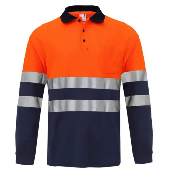 Work Hi Vis Polo T-Shirt High Visibility Reflective Tape Reflective Pants Man Work High Visibility Workwear - Image 12