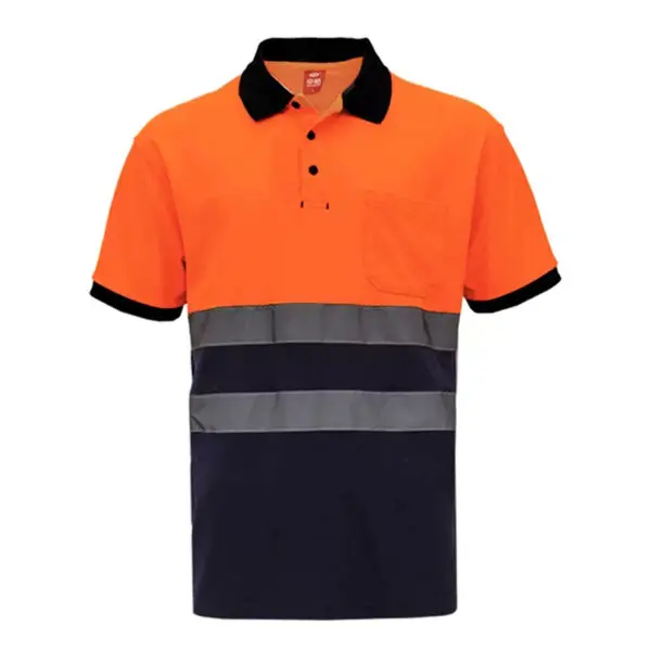 Work Hi Vis Polo T-Shirt High Visibility Reflective Tape Reflective Pants Man Work High Visibility Workwear - Image 14
