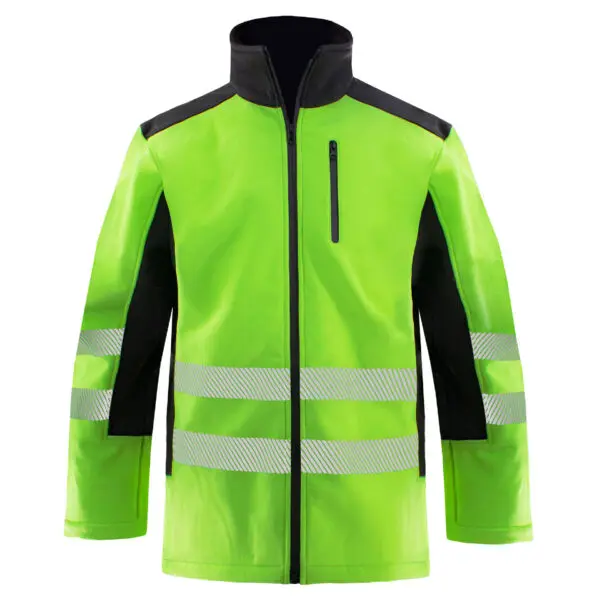 Winter Fleece Labor Protection Work Clothes Hi Vis Workwear Jacket and Pants Set High Visibility Clothing for Men - Image 2