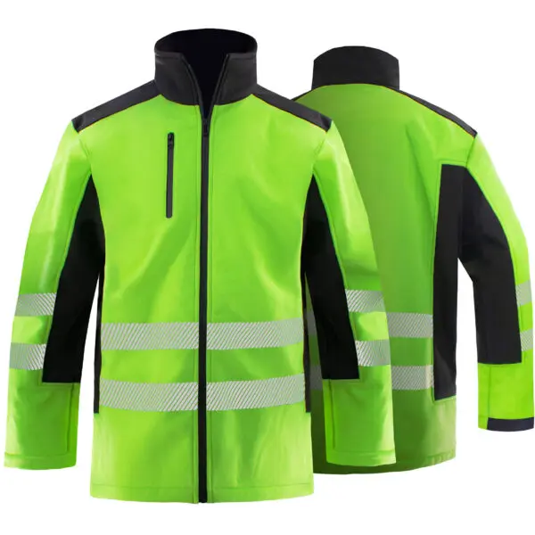 Winter Fleece Labor Protection Work Clothes Hi Vis Workwear Jacket and Pants Set High Visibility Clothing for Men - Image 3