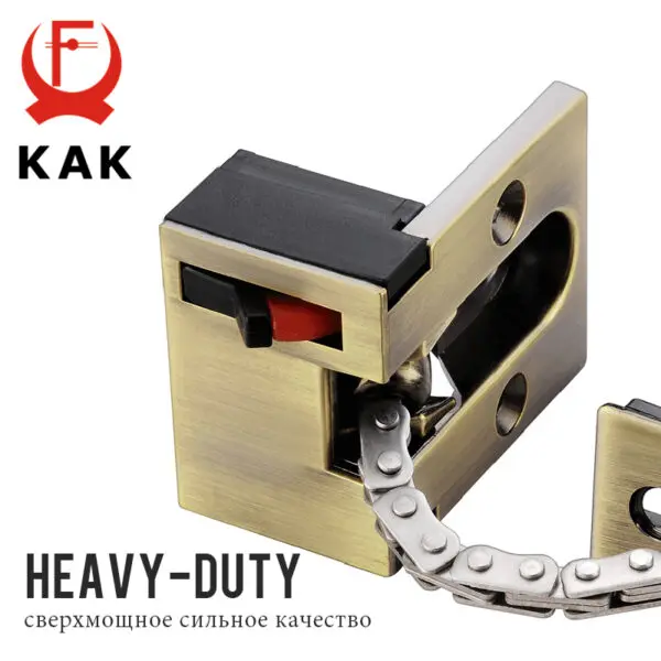 KAK Zinc Alloy Hidden Security Door Chain for Hotel Bedroom Door Latch Anti-theft Door Lock Kids Protection Lock Hardware - Image 3