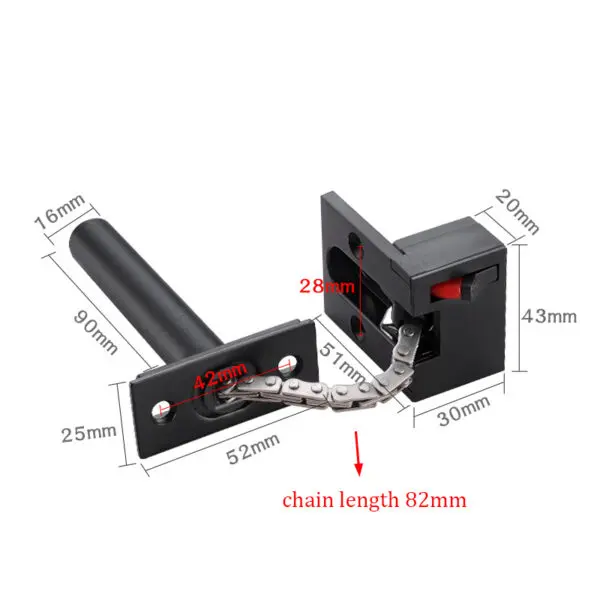 KAK Zinc Alloy Hidden Security Door Chain for Hotel Bedroom Door Latch Anti-theft Door Lock Kids Protection Lock Hardware - Image 8
