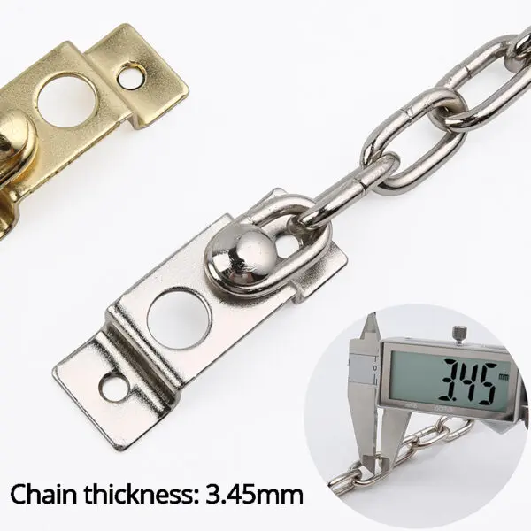 1pc Door Chain Lock Security Sliding Lock Carbon Steel Anti-Theft Limiter for Hotel Apartment Home Hardware - Image 2
